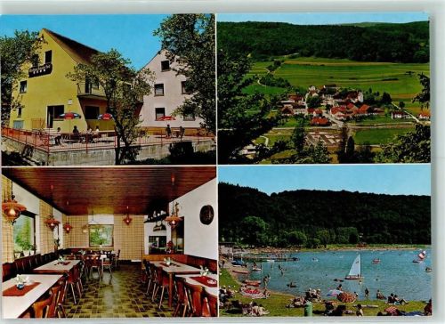 Pfraundorf Gasthaus Heid Rückseite mit Abschürfungen bzw Kleberesten