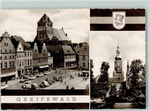 Greifswald Rückseite mit Abschürfungen bzw Kleberesten