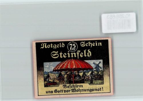 Steinfeld Notgeld 75 Pfennig