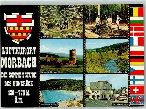 Morbach Marktplatz Ruine Baldenau Schwimmbad