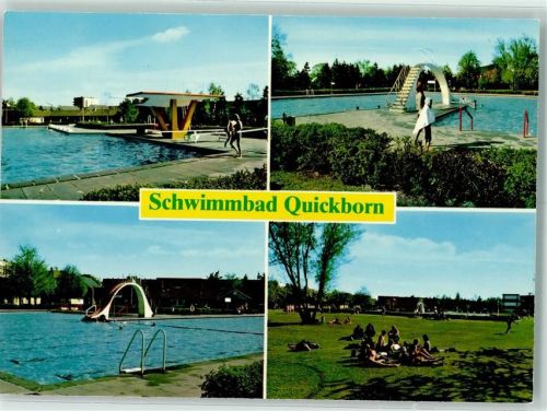 Quickborn Schwimmbad Wasserrutsche Liegewiese