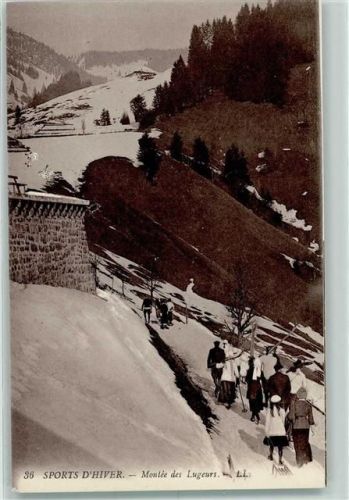Schlitten Winter Montee des Lugeurs