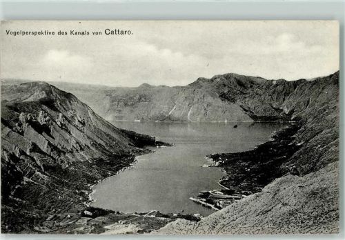 Kotor Vogelschau Kanal