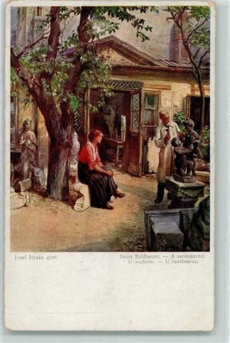 1920 Beim Bildhauer AK Wiener Volkskunst AK