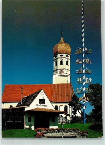 Erling-Andechs Alte Schmiede Rückseite mit Abschürfungen bzw Kleberesten