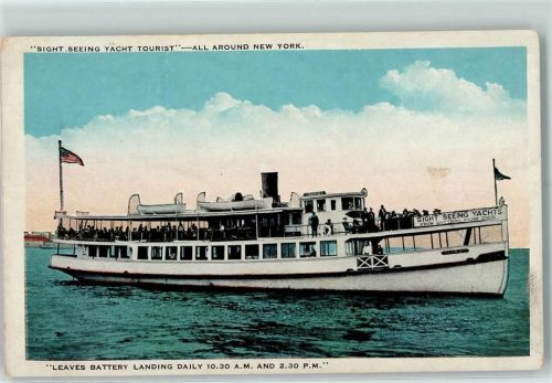 1909 Sight Seeing Yacht Tourist - all around New York