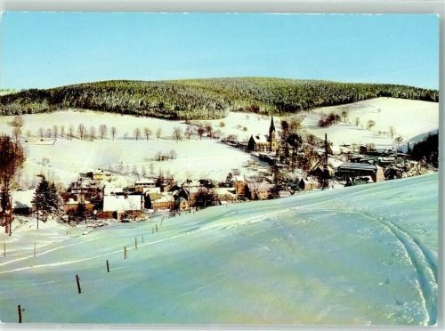 Rechenberg-Bienenmühle Winter Rückseite mit Abschürfungen bzw Kleberesten