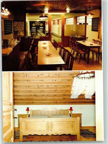 Viereth Brauerei Mainlust Kegelbahn Gästezimmer Rückseite mit Abschürfungen bzw Kleberesten