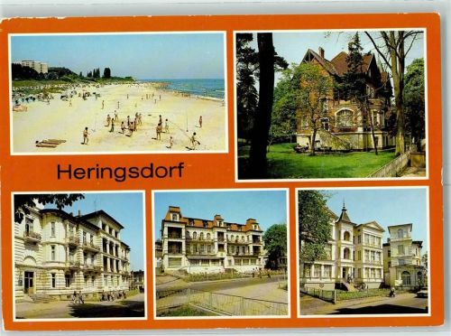 23777 W2444 Heringsdorf , Holst - Badestrand FDGB Erholungsheime Neptun Camara M'Balia Guiseppe di Vittorio Einheit