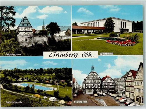 Grünberg Marktplatz Schloßgarten Campingplatz Sportschule