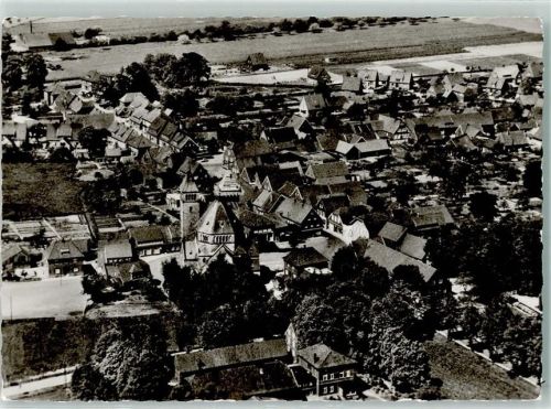 Osterwick Rückseite mit Abschürfungen und Kleberesten Fliegeraufnahme