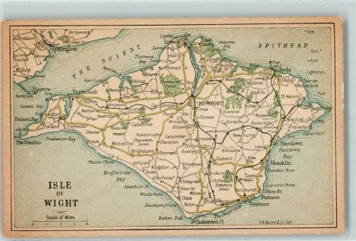 Isle of Wight 1910 Landkarte