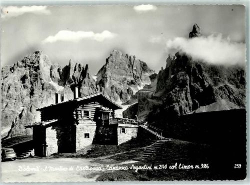 Dolomiten S. Montino di Castrozza Capranna Segantini col Cimon