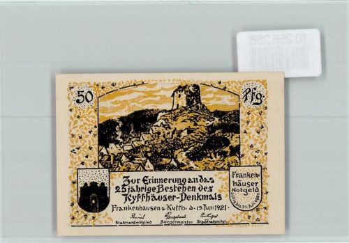 Bad Frankenhausen Notgeld Barbarossa auf dem Kyffhäuser Kyffhäuser-Denkmal