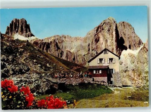 Dolomiten Dolomiti del Catanaccio Rifugio Roda di Vaèl con C. La Sforcella Cime Mugoni e Passo Cigolade