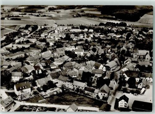Borgholzhausen Rückseite mit Abschürfungen und Kleberesten Fliegeraufnahme