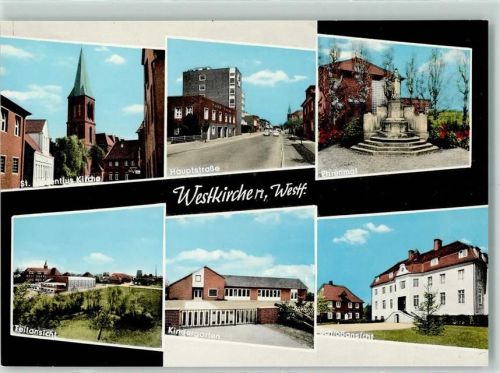 Westkirchen Rückseite mit Abschürfungen bzw Kleberesten Ehrenmal Schlossansicht