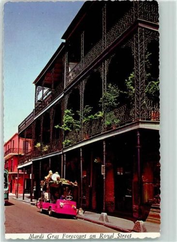 New Orleans Royal Street French Quarter Mardi Gras Forecourt