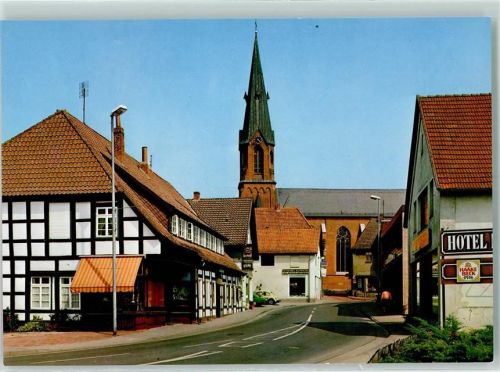 Visbek Ortsmitte Rückseite mit Abschürfungen bzw Kleberesten