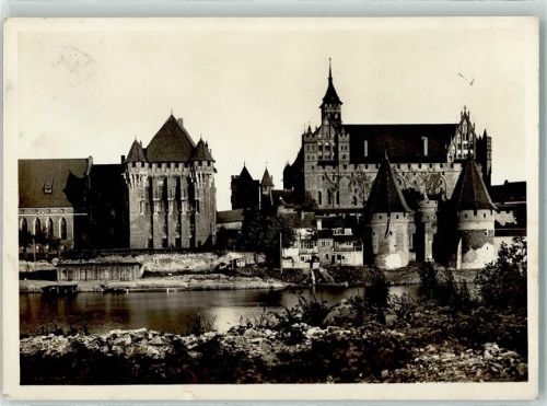 Marienburg Hauupthaus des Deutschen Ritterordens Hoch- und Mittelschloss Westseite