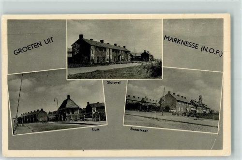 Marknesse 1954 Sluis, Sluiswal, Breestraat AK