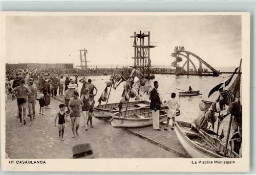 Casablanca 1938 La Piscine Municipale AK
