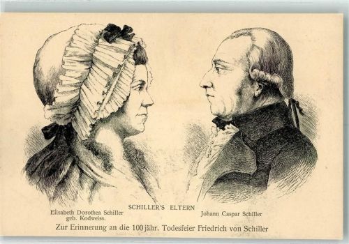 Schillers Eltern , Verlag Friedrich Martin Serie Schiller 100. Todestag 1905