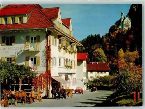 Hohenschwangau Gasthaus Hotel Müller Schloß Neuschwanstein Pferdekutschen