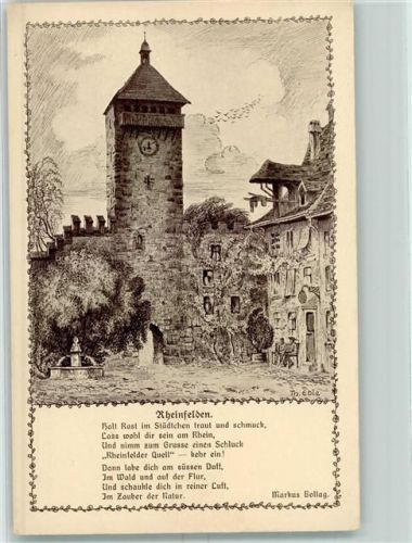 Rheinfelden Turm sign T. Eble Gedicht Markus Bollag