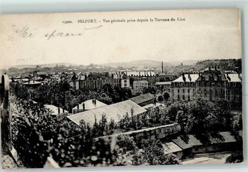 Belfort Vue generale prise depuis la Terrasse du Lion