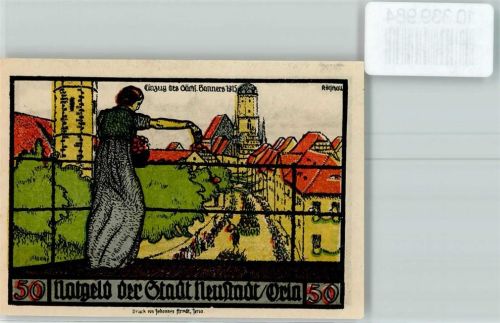 Neustadt 50 Pfennig Notgeld Einzug d. sächs. Banners 1315