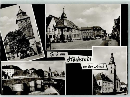 Höchstadt Marktplatz Stadttor Kirche Aischbrücke