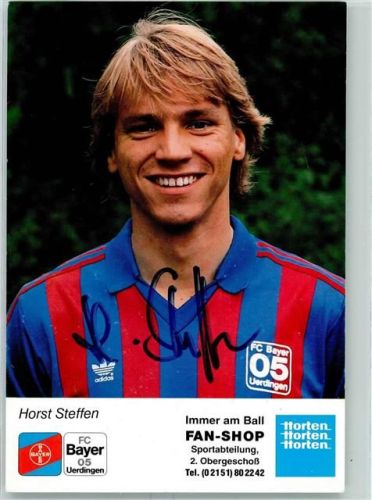 Uerdingen Autogrammkarte Horst Steffen FC Bayer 05 sign.