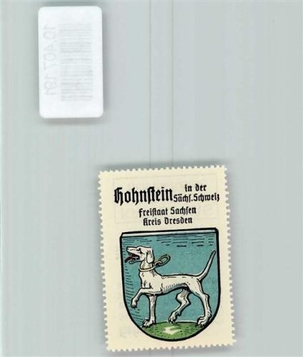 01848 O8352 Hohnstein - Vignette Wappen Kaffee Hag 1920-1940 Hund