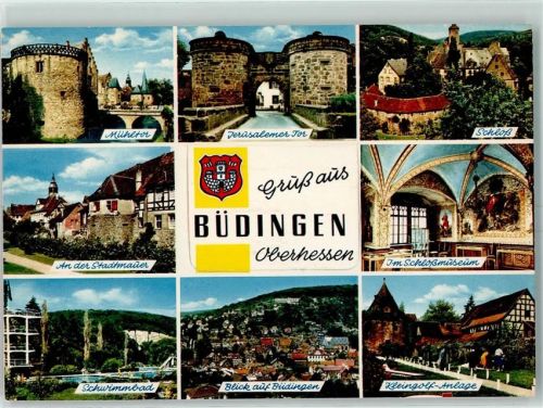 Büdingen Mühltor Jerusalemer Tor Schloss An der Stadtmauer Schlossmuseum Schwimmbad Minigolf