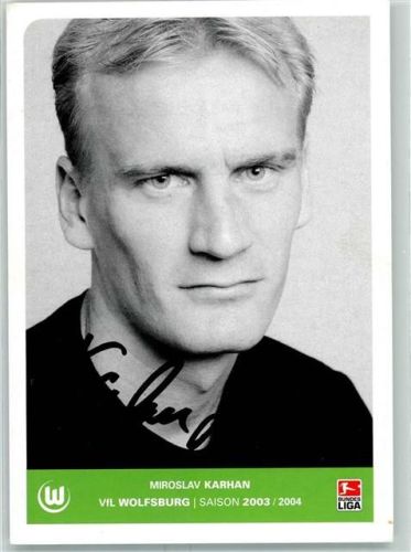 Wolfsburg Autogrammkarte Miroslav Karhan VfL Wolfsburg sign.