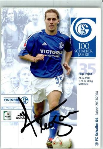 Schalke Filip Trojan FC Schalke 04 Autogramm