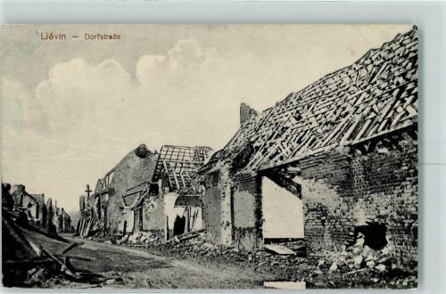 Lievin 1916 zerstörte Gebäude Feldpost WK I