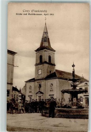 Cirey 1916 Kirche Feldpost WK I