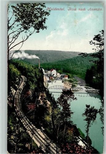 Rochlitz 1910 Blick nach Amerika Eisenbahnschiene