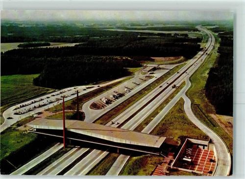 Holdorf Autobahnrasthaus Dammer Berge Autobahn Hansa Linie Fliegeraufnahme
