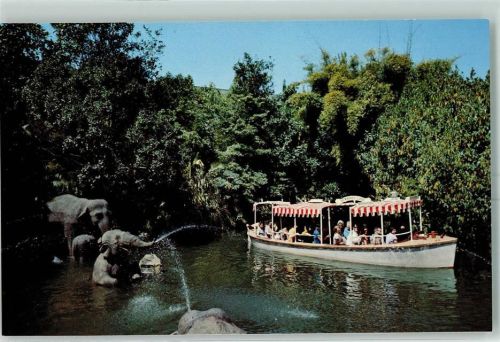 Anaheim Elefanten bathing pool Disneyland Freizeitpark AK
