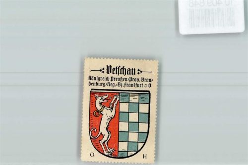 Vetschau Vignette Wappen Kaffee Hag ca 1920-1940
