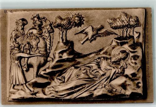 Relief aus vergoldeten Silber Hunnen König Mitte 15. Jahrhundert