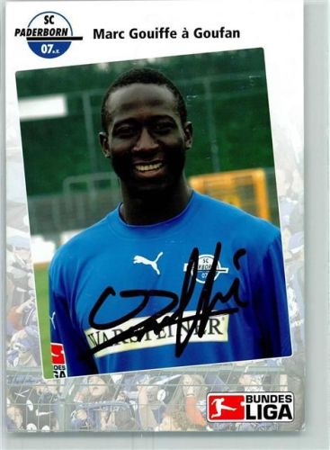 Paderborn Autogrammkarte Marc Gouiffe a Goufan SC Paderborn 07 sign.