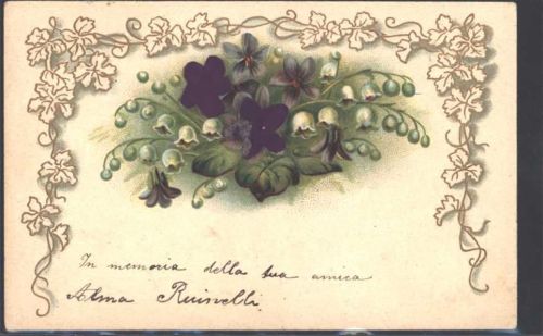 1903 Prägedruck Veilchen AK
