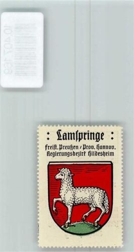 Lamspringe Vignette Wappen Kaffee Hag 1920-1940 Schaf