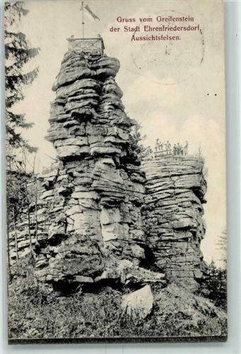 Ehrenfriedersdorf 1910 Greifenstein Aussichtsfelsen