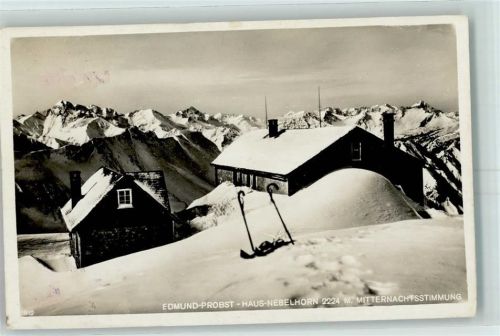 Edmund Probst Haus Hüttenstempel Beschreibung aufgeklebt