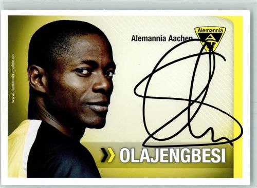 Aachen Seyi Olajengbesi Alemannia Aachen Autogramm
